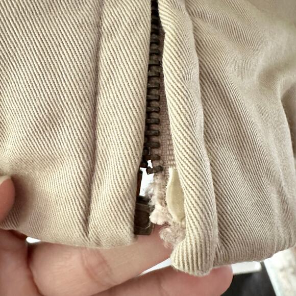 Chaps Ralph Lauren Khaki Vintage Full Zip Harrington Plaid Half Lined Jacket XL - Picture 9 of 12